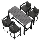 Modway Tahoe 5-Piece Outdoor Patio Bar Table Set