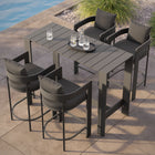 Modway Tahoe 5-Piece Outdoor Patio Bar Table Set