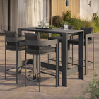 Modway Tahoe 5-Piece Outdoor Patio Bar Table Set