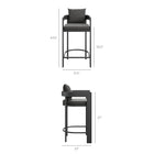 Modway Tahoe 5-Piece Outdoor Patio Bar Table Set