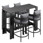 Modway Tahoe 5-Piece Outdoor Patio Bar Table Set