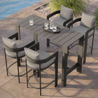 Modway Tahoe 5-Piece Outdoor Patio Bar Table Set
