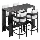 Modway Tahoe 5-Piece Outdoor Patio Bar Table Set
