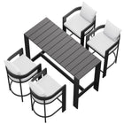 Modway Tahoe 5-Piece Outdoor Patio Bar Table Set