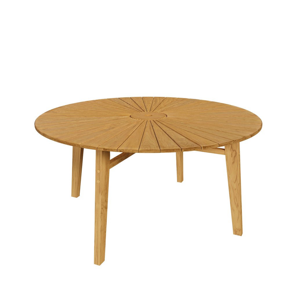 Modway Cielo 59" Sunburst Outdoor Patio Teak Dining Table