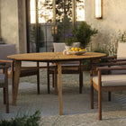 Modway Cielo 59" Sunburst Outdoor Patio Teak Dining Table