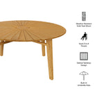 Modway Cielo 59" Sunburst Outdoor Patio Teak Dining Table