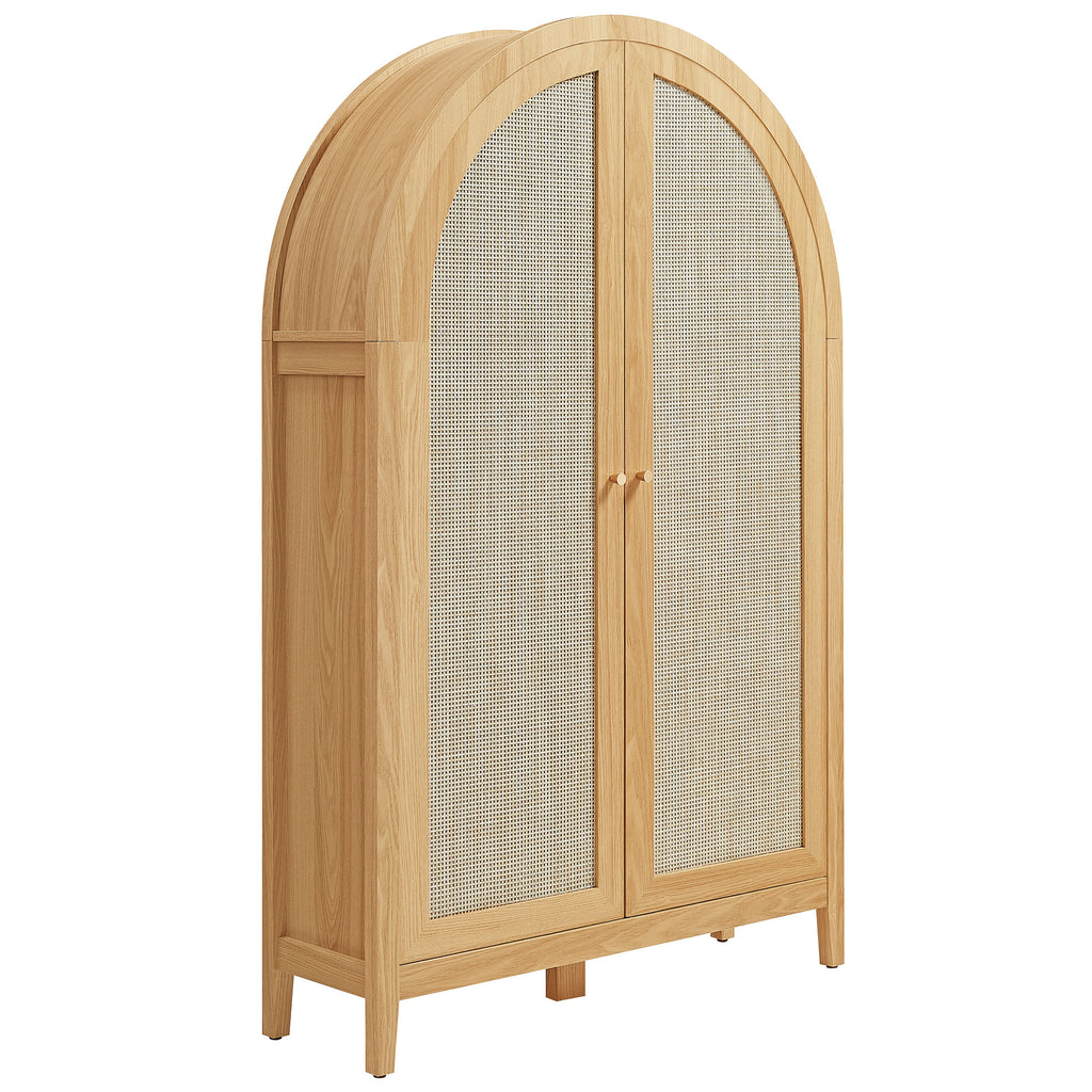 Modway Calista 63 Inch Arched Storage Cabinet With Folding Desk
