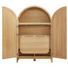 Modway Calista 63 Inch Arched Storage Cabinet With Folding Desk