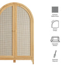 Modway Calista 63 Inch Arched Storage Cabinet With Folding Desk