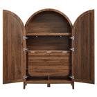Modway Calista 63 Inch Arched Storage Cabinet With Folding Desk
