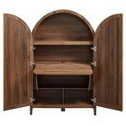 Modway Calista 63 Inch Arched Storage Cabinet With Folding Desk
