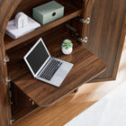 Modway Calista 63 Inch Arched Storage Cabinet With Folding Desk