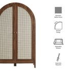 Modway Calista 63 Inch Arched Storage Cabinet With Folding Desk