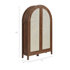 Modway Calista 63 Inch Arched Storage Cabinet With Folding Desk