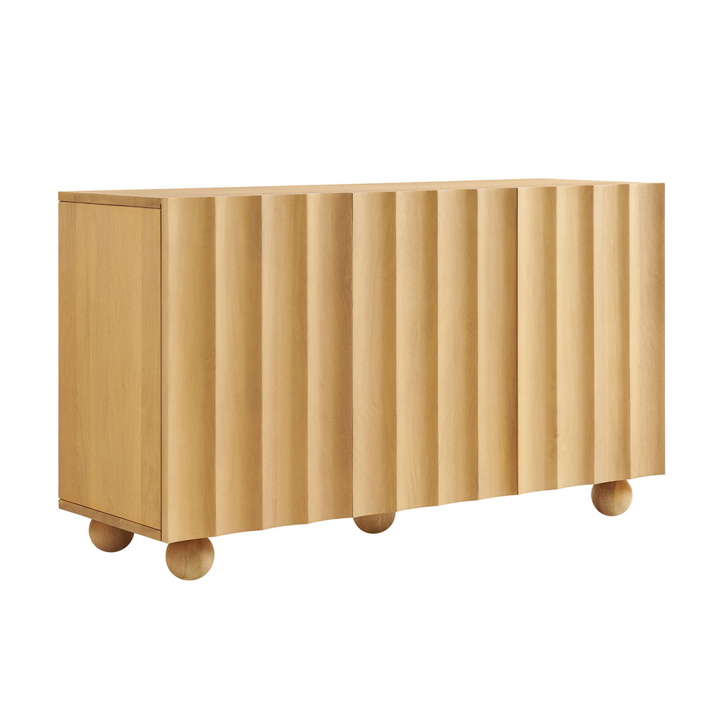 Modway Sorren 54 Inch Scalloped Wood 3-Door Sideboard