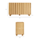 Modway Sorren 54 Inch Scalloped Wood 3-Door Sideboard