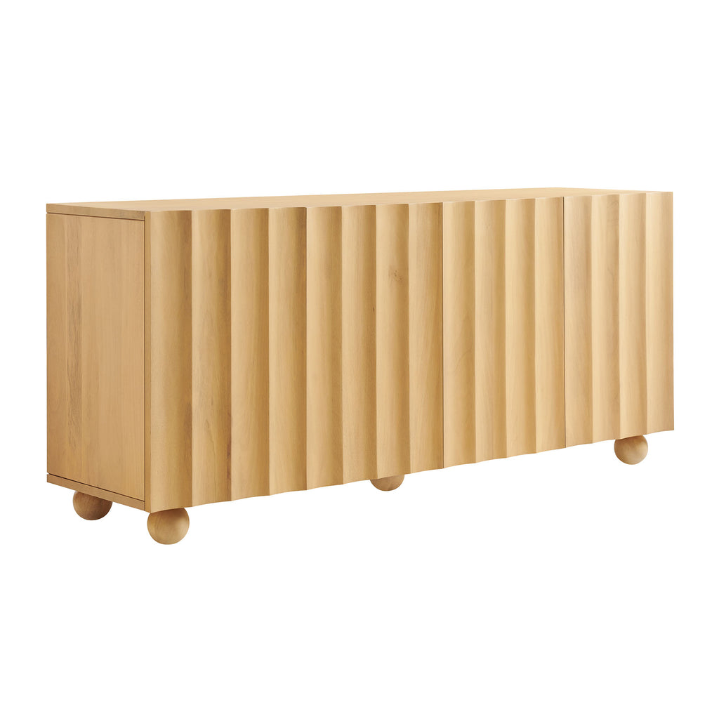 Modway Sorren 72 Inch Scalloped Wood 4-Door Sideboard