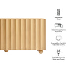 Modway Sorren 72 Inch Scalloped Wood 4-Door Sideboard