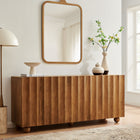 Modway Sorren 72 Inch Scalloped Wood 4-Door Sideboard