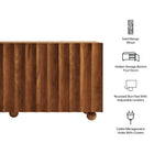 Modway Sorren 72 Inch Scalloped Wood 4-Door Sideboard
