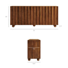 Modway Sorren 72 Inch Scalloped Wood 4-Door Sideboard