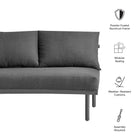 Modway Porta Left-Arm Facing Outdoor Patio Aluminum Modular Piece