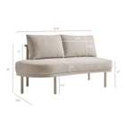 Modway Porta 3 Piece Outdoor Patio Aluminum Modular Sofa