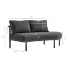 Modway Porta Right-Arm Facing Outdoor Patio Aluminum Modular Piece