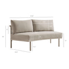 Modway Porta 5 Piece Outdoor Patio Aluminum Modular Sofa Set