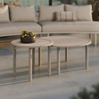 Modway Porta 2 Piece Nesting Outdoor Patio Aluminum Coffee Table Set