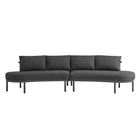 Modway Porta 2 Piece Outdoor Patio Aluminum Modular Sofa