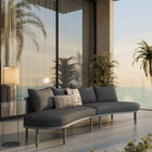 Modway Porta 2 Piece Outdoor Patio Aluminum Modular Sofa
