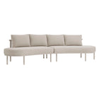 Modway Porta 2 Piece Outdoor Patio Aluminum Modular Sofa