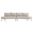 Modway Porta 2 Piece Outdoor Patio Aluminum Modular Sofa