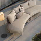 Modway Porta 2 Piece Outdoor Patio Aluminum Modular Sofa