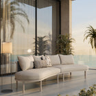 Modway Porta 2 Piece Outdoor Patio Aluminum Modular Sofa