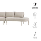 Modway Porta 2 Piece Outdoor Patio Aluminum Modular Sofa