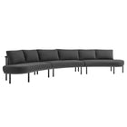 Modway Porta 3 Piece Outdoor Patio Aluminum Modular Sofa