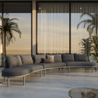 Modway Porta 3 Piece Outdoor Patio Aluminum Modular Sofa