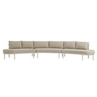 Modway Porta 3 Piece Outdoor Patio Aluminum Modular Sofa