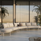 Modway Porta 3 Piece Outdoor Patio Aluminum Modular Sofa