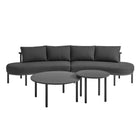 Modway Porta 4 Piece Outdoor Patio Aluminum Modular Sofa Set