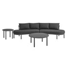 Modway Porta 4 Piece Outdoor Patio Aluminum Modular Sofa Set