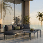 Modway Porta 4 Piece Outdoor Patio Aluminum Modular Sofa Set