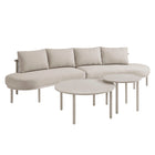 Modway Porta 4 Piece Outdoor Patio Aluminum Modular Sofa Set