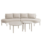 Modway Porta 4 Piece Outdoor Patio Aluminum Modular Sofa Set