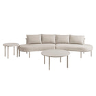 Modway Porta 4 Piece Outdoor Patio Aluminum Modular Sofa Set