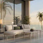 Modway Porta 4 Piece Outdoor Patio Aluminum Modular Sofa Set