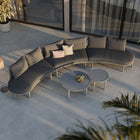 Modway Porta 5 Piece Outdoor Patio Aluminum Modular Sofa Set